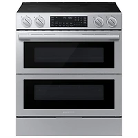 Samsung 30" 6.3 Cu. Ft. True Convection Slide-In Electric Range (NSE90H63DRAC) - Stainless Steel