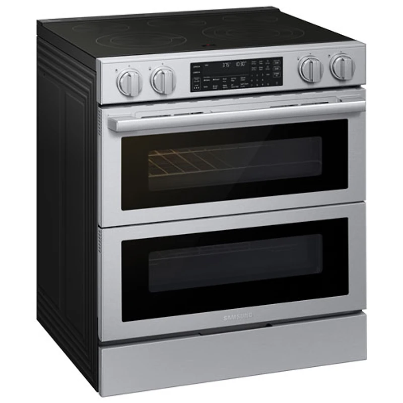 Samsung 30" 6.3 Cu. Ft. True Convection Slide-In Electric Range (NSE90H63DRAC) - Stainless Steel