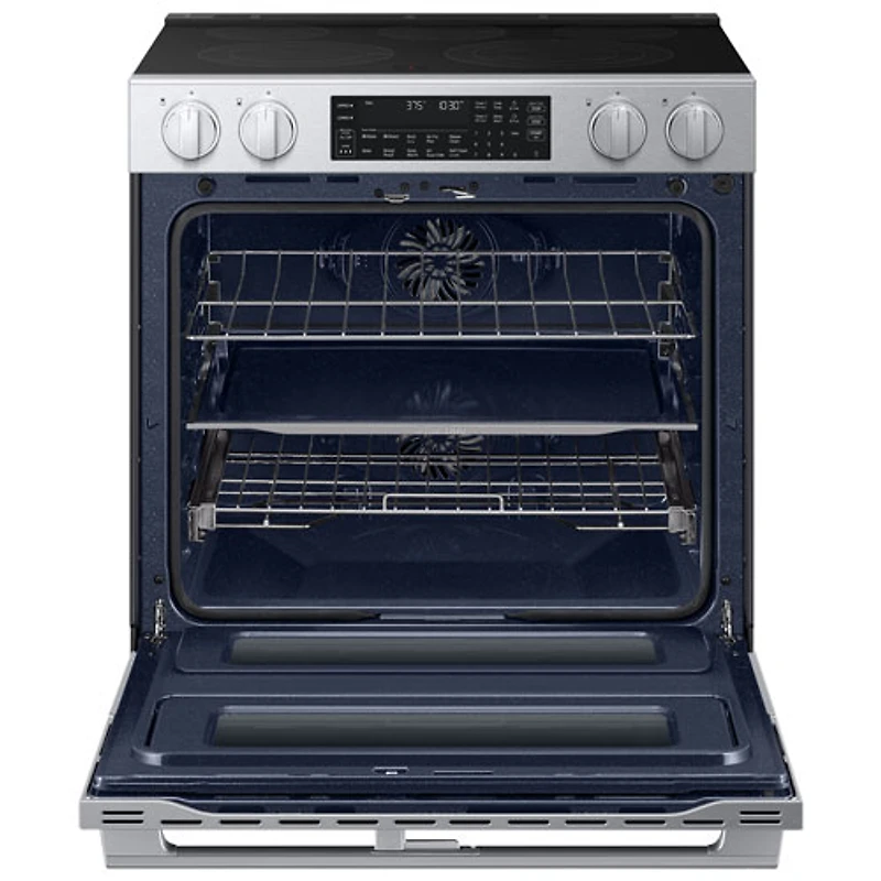 Samsung 30" 6.3 Cu. Ft. True Convection Slide-In Electric Range (NSE90H63DRAC) - Stainless Steel