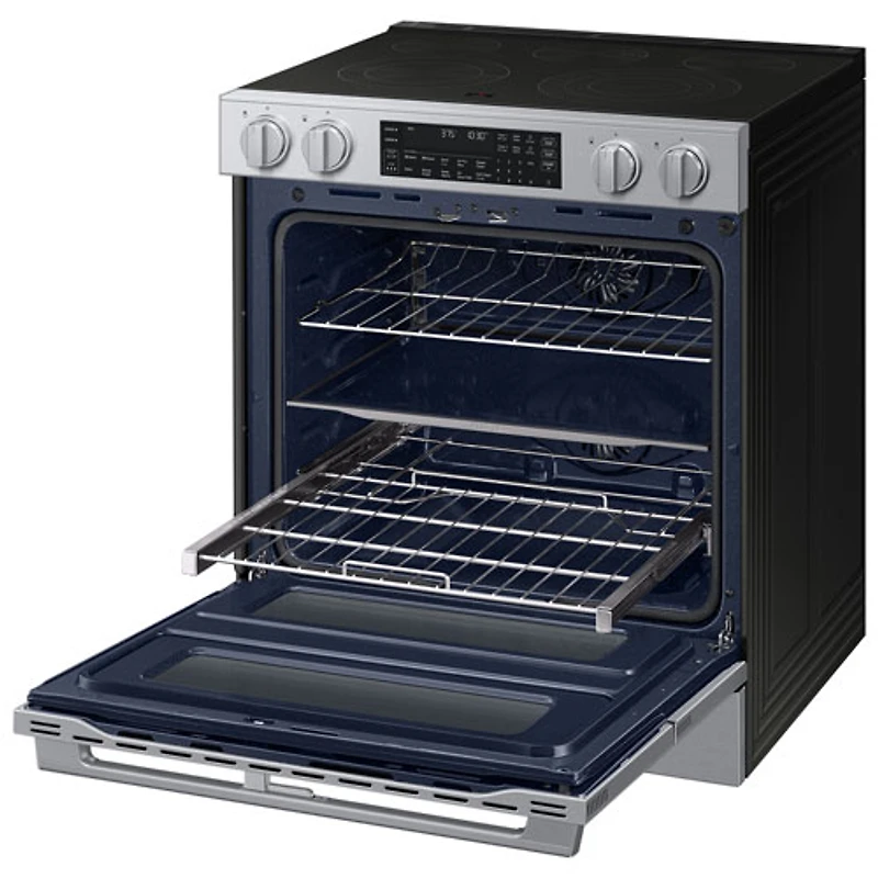 Samsung 30" 6.3 Cu. Ft. True Convection Slide-In Electric Range (NSE90H63DRAC) - Stainless Steel