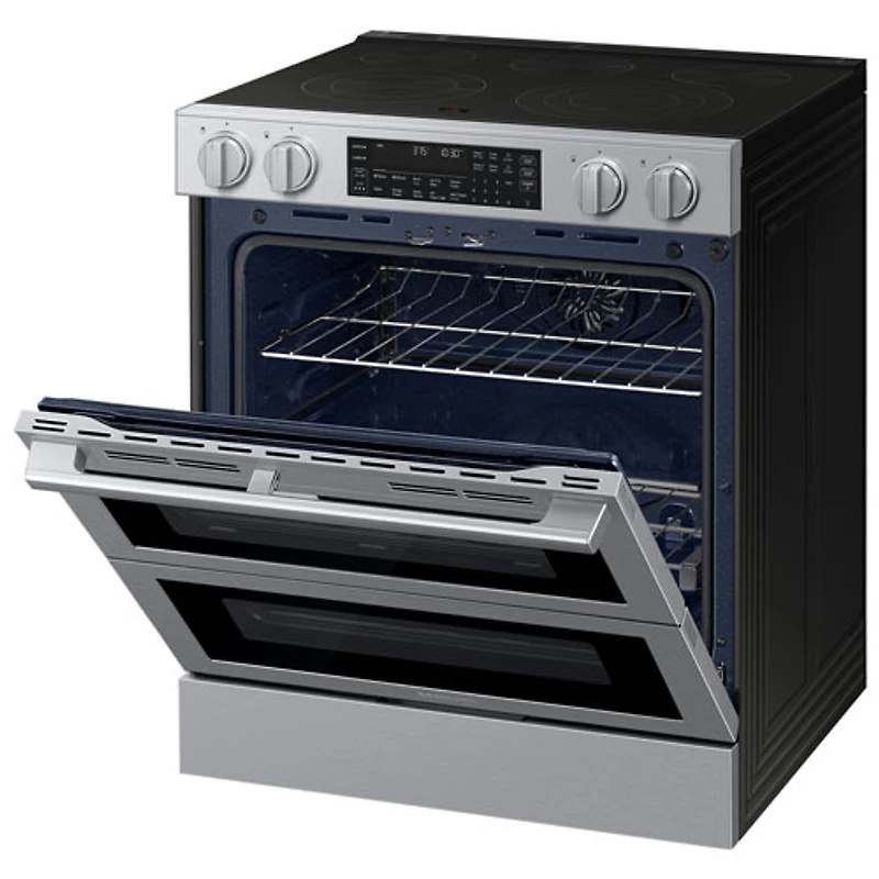 Samsung 30" 6.3 Cu. Ft. True Convection Slide-In Electric Range (NSE90H63DRAC) - Stainless Steel
