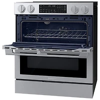 Samsung 30" 6.3 Cu. Ft. True Convection Slide-In Electric Range (NSE90H63DRAC) - Stainless Steel
