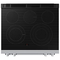 Samsung 30" 6.3 Cu. Ft. True Convection Slide-In Electric Range (NSE90H63DRAC) - Stainless Steel