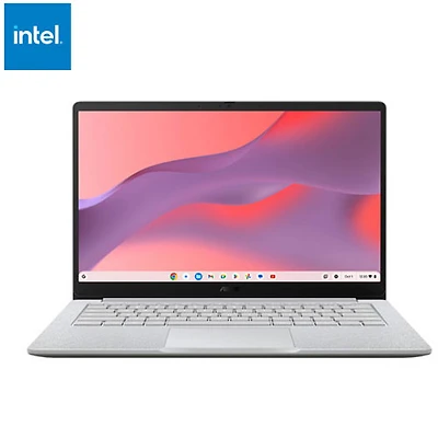 Chromebook 14 po CX14 d'ASUS - Gris pur (N50 d'Intel/RAM 4 Go/eMMC 64 Go/ChromeOS)