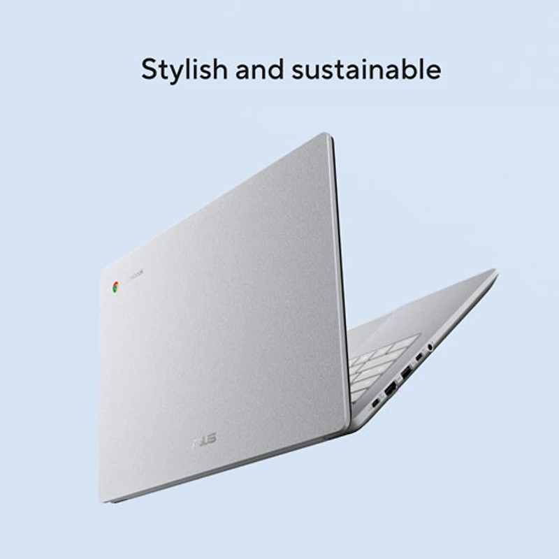 Chromebook 14 po CX14 d'ASUS - Gris pur (N50 d'Intel/RAM 4 Go/eMMC 64 Go/ChromeOS)