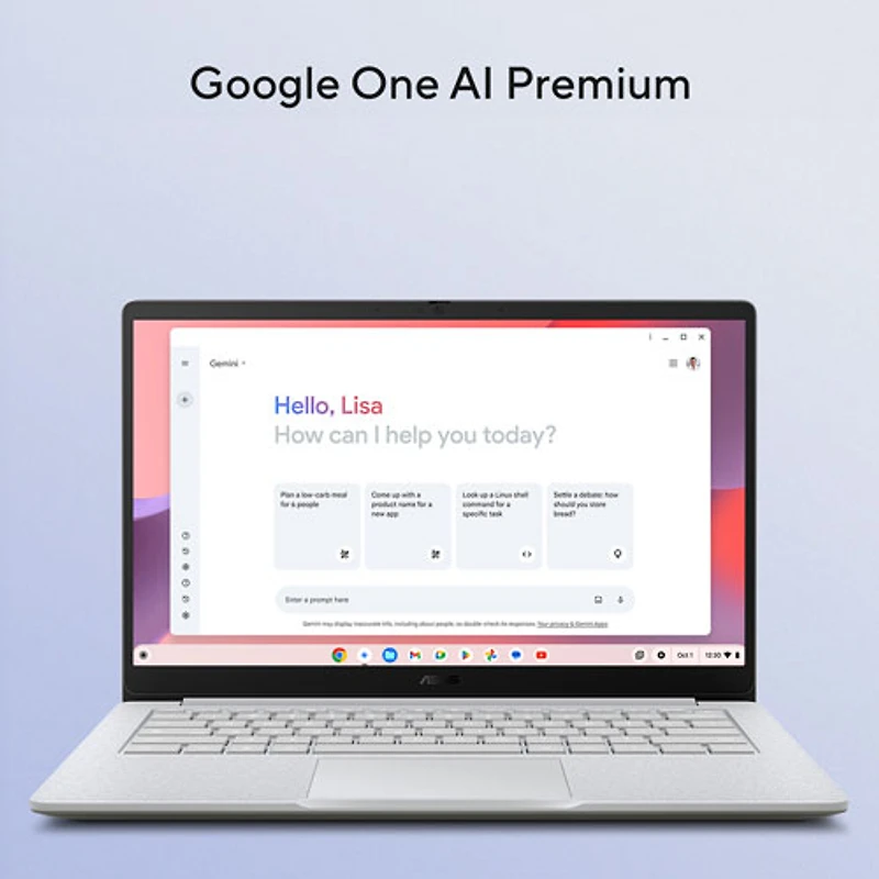 Chromebook 14 po CX14 d'ASUS - Gris pur (N50 d'Intel/RAM 4 Go/eMMC 64 Go/ChromeOS)