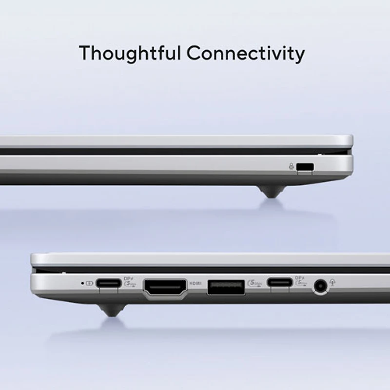 Chromebook 14 po CX14 d'ASUS - Gris pur (N50 d'Intel/RAM 4 Go/eMMC 64 Go/ChromeOS)