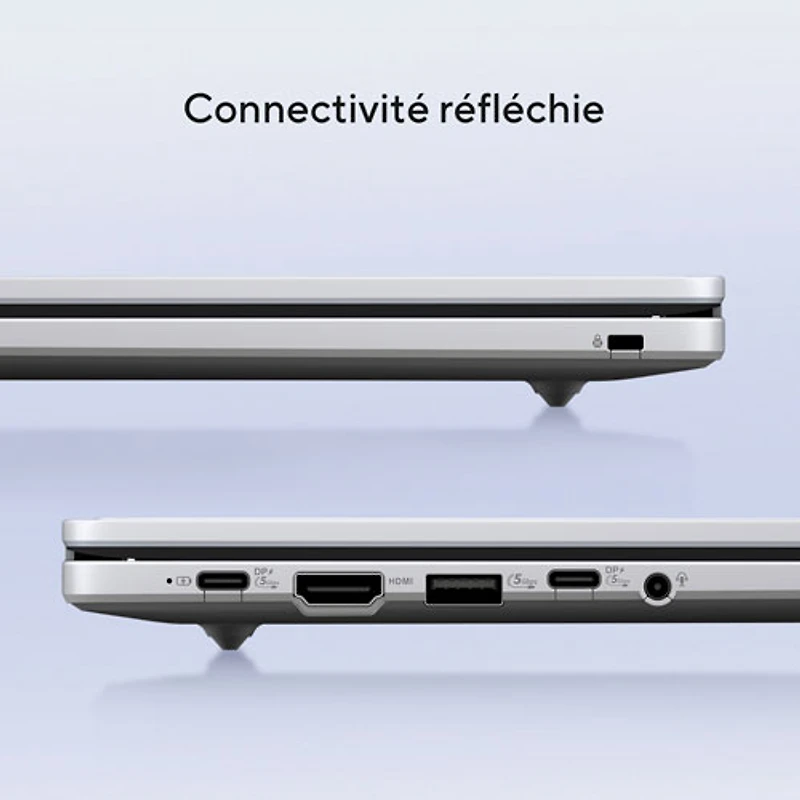 Chromebook 14 po CX14 d'ASUS - Gris pur (N50 d'Intel/RAM 4 Go/eMMC 64 Go/ChromeOS)