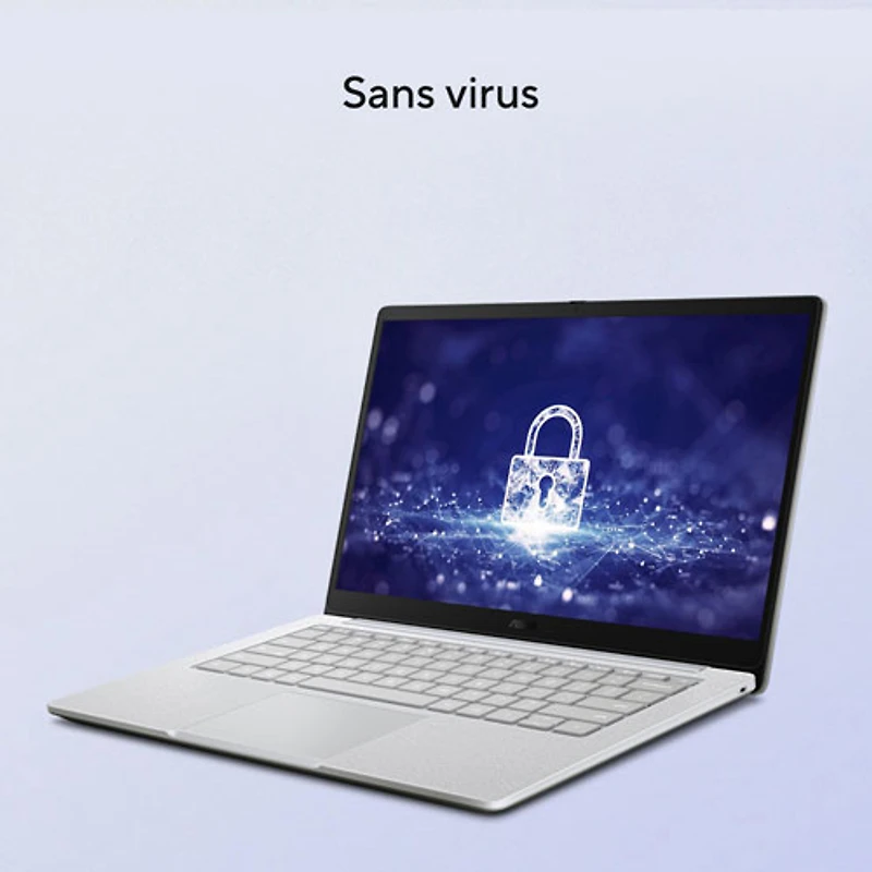 Chromebook 14 po CX14 d'ASUS - Gris pur (N50 d'Intel/RAM 4 Go/eMMC 64 Go/ChromeOS)