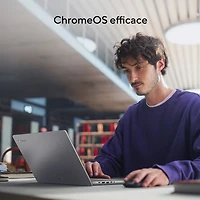 Chromebook 14 po CX14 d'ASUS - Gris pur (N50 d'Intel/RAM 4 Go/eMMC 64 Go/ChromeOS)