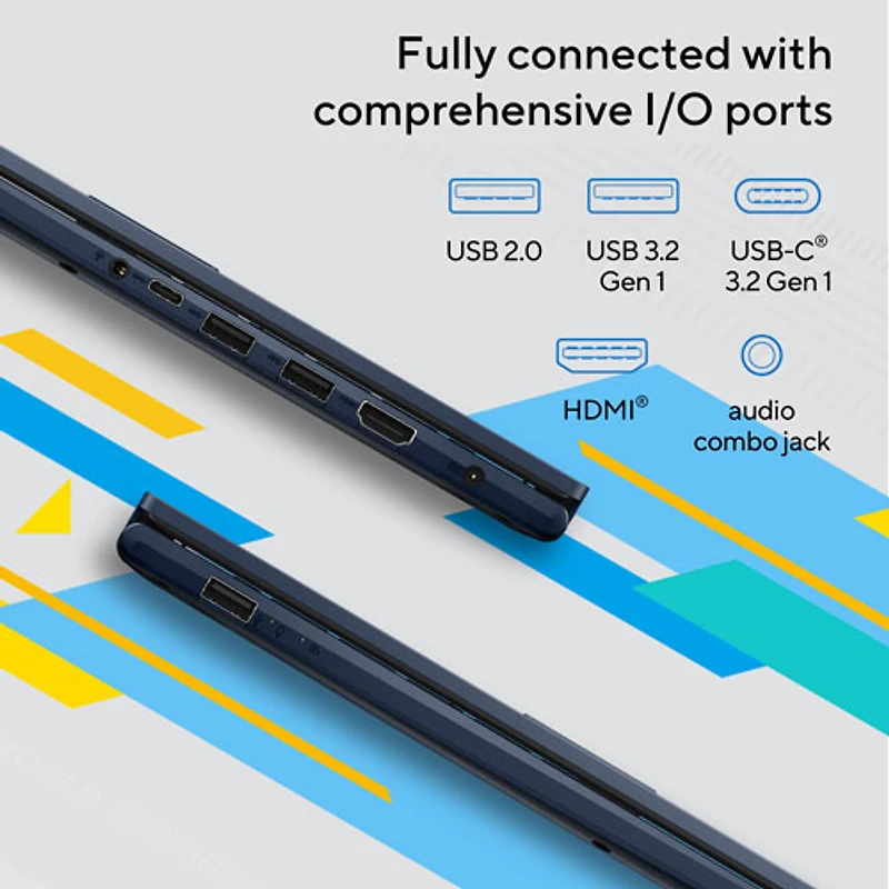 ASUS Vivobook 15 15.6" Laptop - Quiet Blue (Intel Core 3 100U/8GB RAM/512GB SSD/Windows 11 Home)