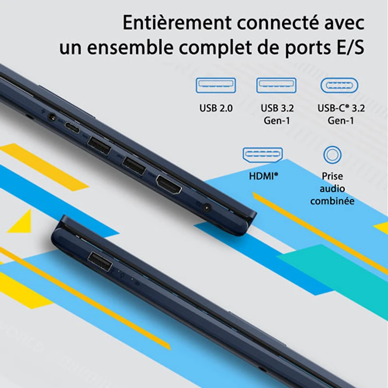 ASUS Vivobook 15 15.6" Laptop - Quiet Blue (Intel Core 3 100U/8GB RAM/512GB SSD/Windows 11 Home)