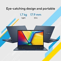 ASUS Vivobook 15 15.6" Laptop - Quiet Blue (Intel Core 3 100U/8GB RAM/512GB SSD/Windows 11 Home)