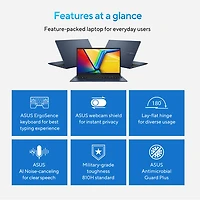 ASUS Vivobook 15 15.6" Laptop - Quiet Blue (Intel Core 3 100U/8GB RAM/512GB SSD/Windows 11 Home)
