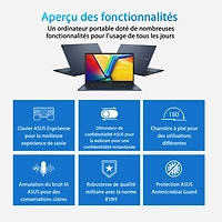 ASUS Vivobook 15 15.6" Laptop - Quiet Blue (Intel Core 3 100U/8GB RAM/512GB SSD/Windows 11 Home)