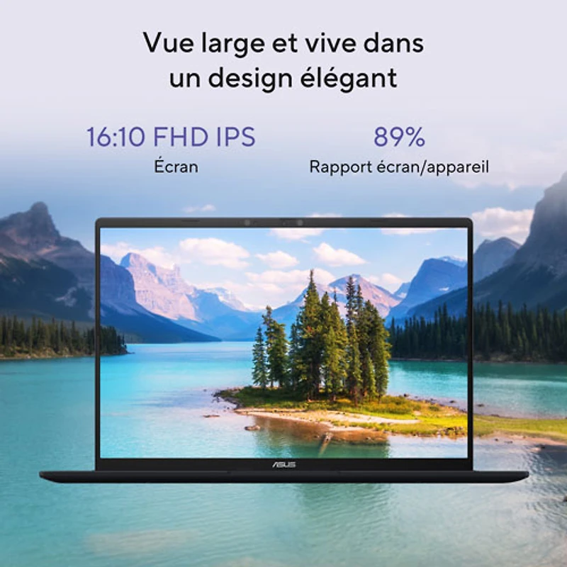 Portable 16 po Vivobook 16 d'ASUS - Bleu calme (Core Ultra 5 225H d'Intel/RAM 16 Go/SSD 512 Go/Windows 11 Famille)