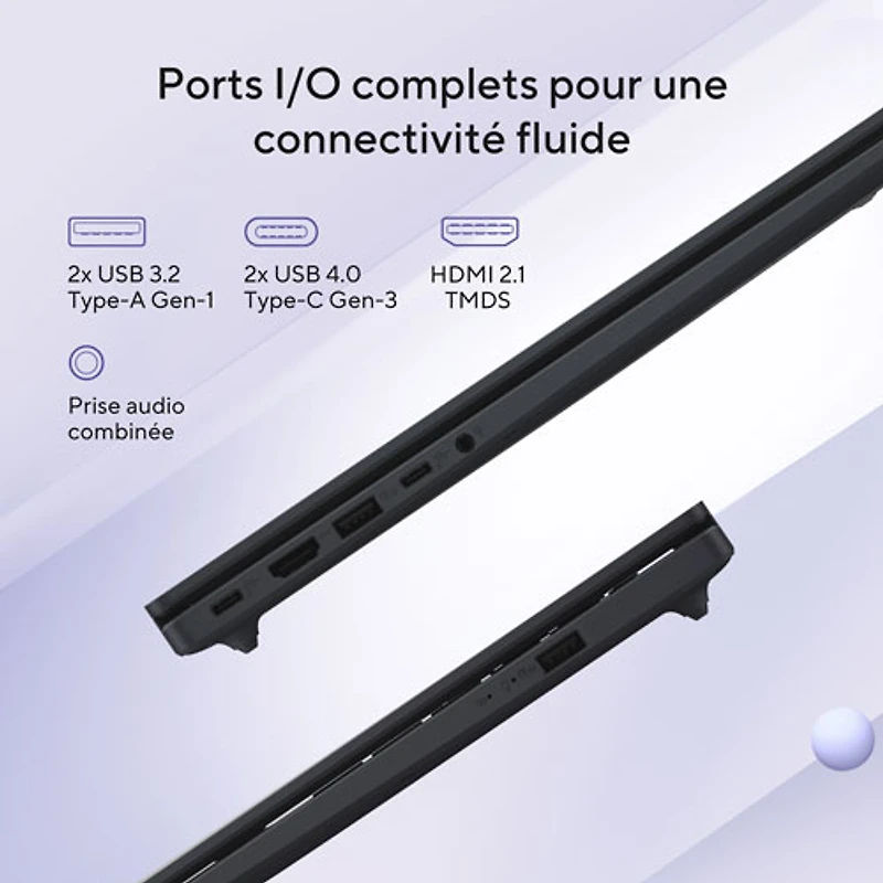 Portable 16 po Vivobook 16 d'ASUS - Bleu calme (Core Ultra 5 225H d'Intel/RAM 16 Go/SSD 512 Go/Windows 11 Famille)