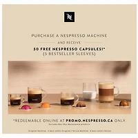 Machine à café et espresso à dosettes Vertuo Up de Nespresso par Breville- Noir encre