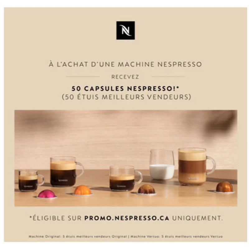 Machine à café et espresso à dosettes Vertuo Up de Nespresso par Breville- Noir encre