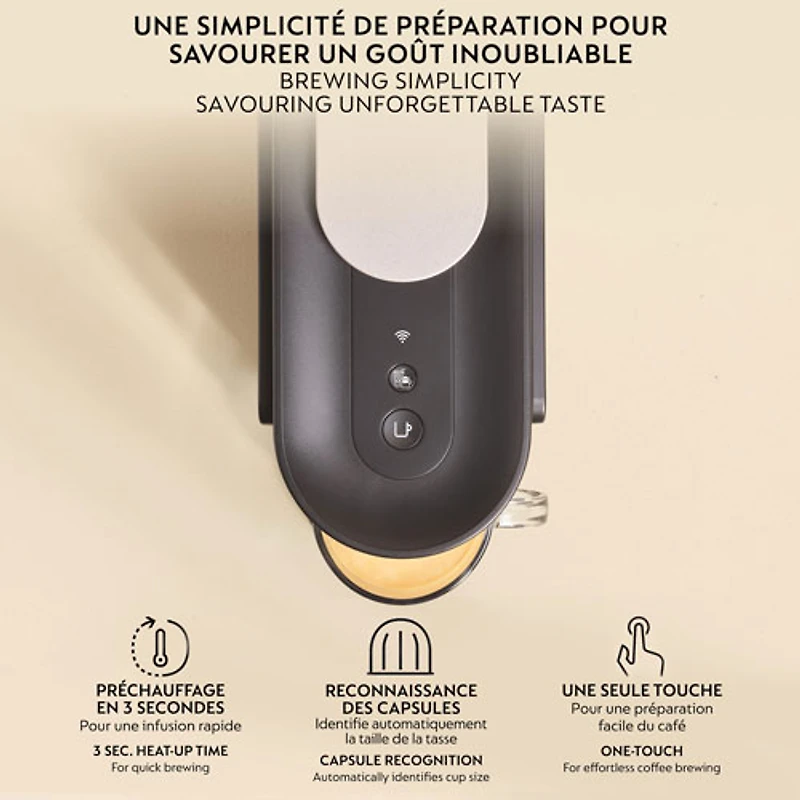 Nespresso Vertuo Up Pod Coffee and Espresso Machine by Breville - Ink Black