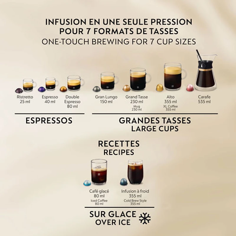 Nespresso Vertuo Up Pod Coffee and Espresso Machine by Breville - Ink Black