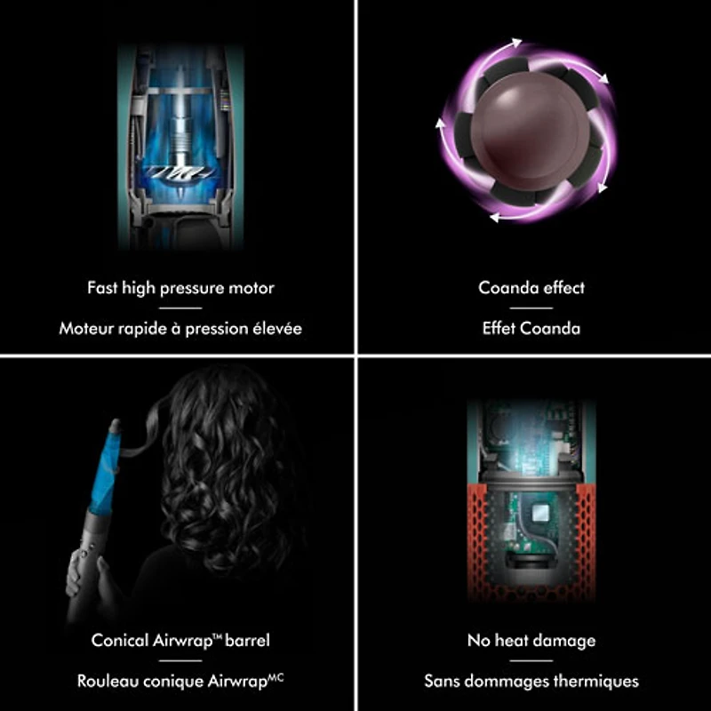 Séchoir coiffant Airwrap i.d Multi-Styler de Dyson - Droits + Ondulés - Céramique patinée/Topaze