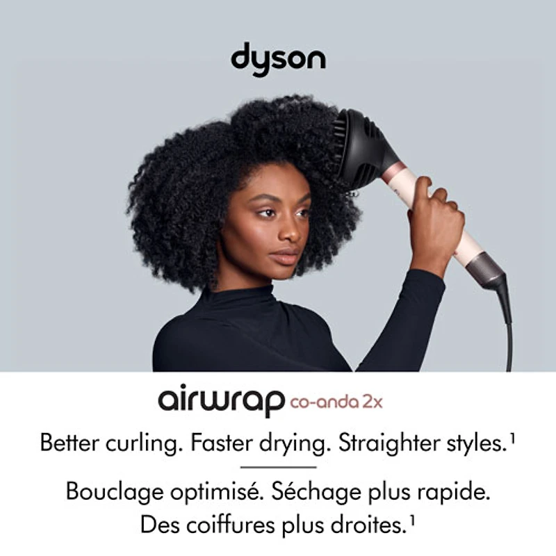 Sèche-cheveux et séchoir coiffant Airwrap i.d. Co-anda2x de Dyson - Cheveux bouclés et frisés - Rose céramique/Or rose