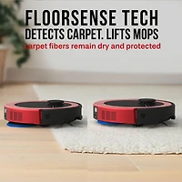 Aspirateur robot-vadrouille connecté Wi-Fi tout-en-un à vidange automatique Maxim de bObsweep - Rouge impérial
