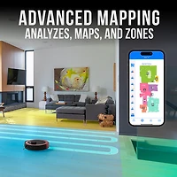 Aspirateur robot-vadrouille connecté Wi-Fi tout-en-un à vidange automatique Maxim de bObsweep - Rouge impérial