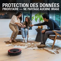 Aspirateur robot-vadrouille connecté Wi-Fi tout-en-un à vidange automatique Maxim de bObsweep - Rouge impérial