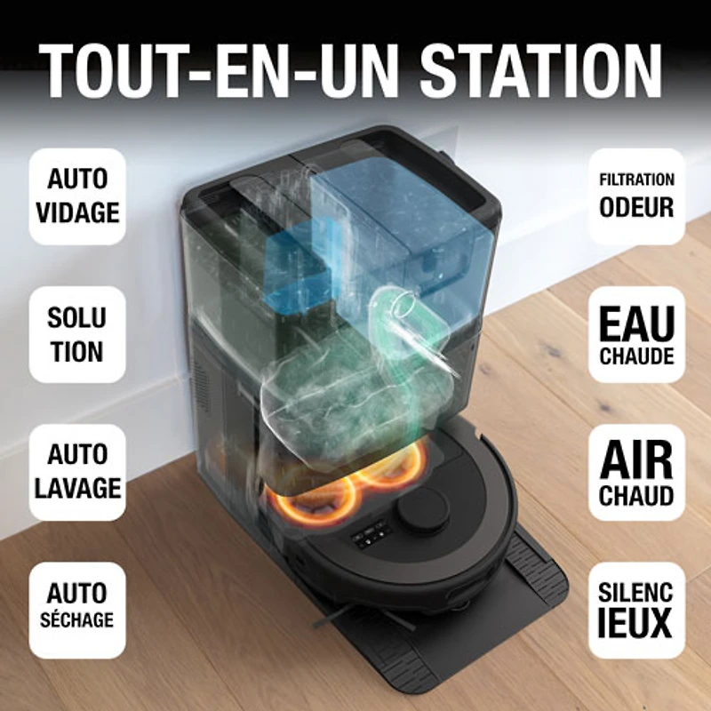 bObsweep Maxim All-in-One WiFi Connected Self-Empty Robot Vacuum & Mop - Titanium