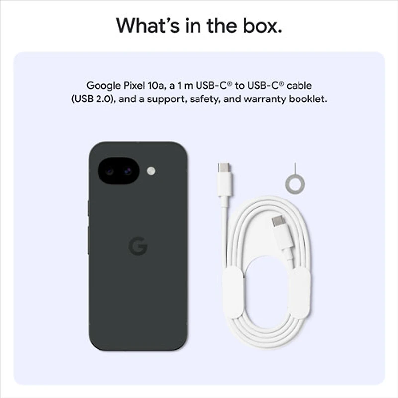 Fido Google Pixel 10a 128GB - Obsidian - Monthly Financing