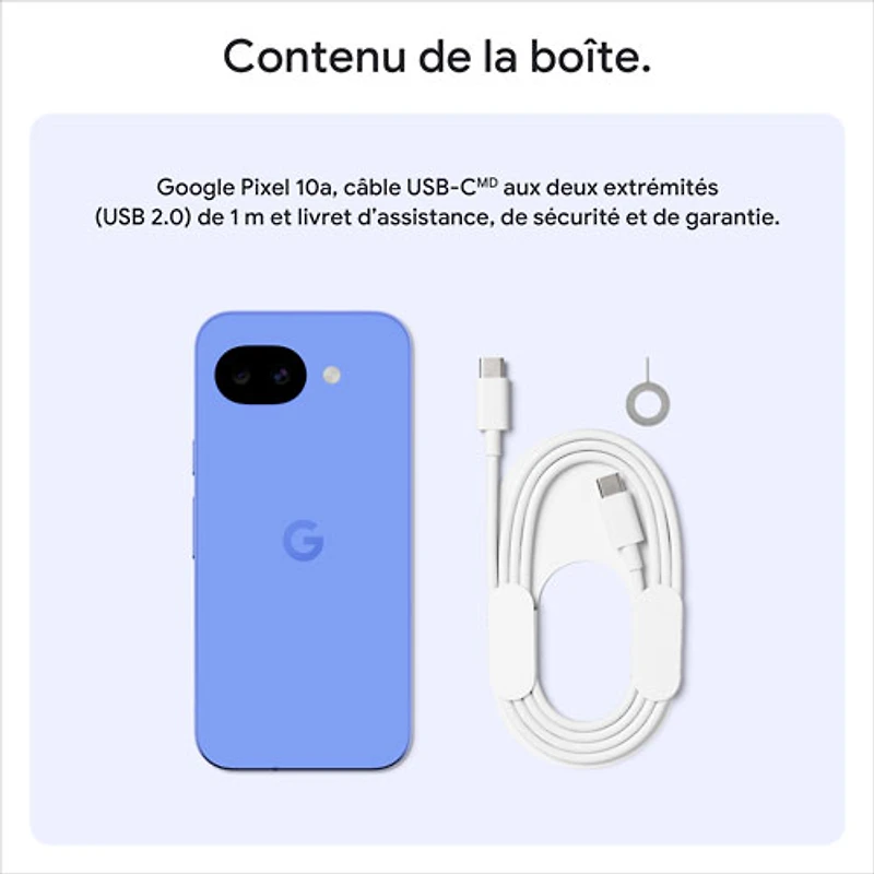 Pixel 10a de 128 Go de Google avec Fido - Brume - Financement mensuel