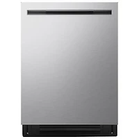 Lave-vaisselle encastrable 24 po 44 dB avec troisième panier FlushFit de LG (LDNPM654S) - Acier inoxydable