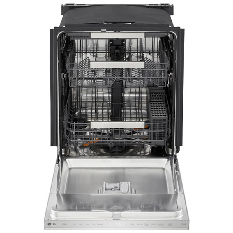 Lave-vaisselle encastrable 24 po 44 dB avec troisième panier FlushFit de LG (LDNPM654S) - Acier inoxydable