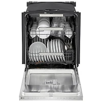 Lave-vaisselle encastrable 24 po 44 dB avec troisième panier FlushFit de LG (LDNPM654S) - Acier inoxydable