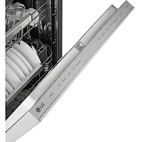Lave-vaisselle encastrable 24 po 44 dB avec troisième panier FlushFit de LG (LDNPM654S) - Acier inoxydable