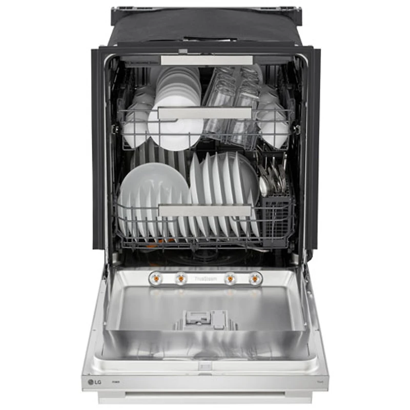 LG FlushFit 24" 42dB Top Control Quad Wash Pro One Hour Wash and Dry Steam Dishwasher w 3rd Rack (LDNTH753S) - SS