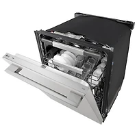 LG FlushFit 24" 42dB Top Control Quad Wash Pro One Hour Wash and Dry Steam Dishwasher w 3rd Rack (LDNTH753S) - SS