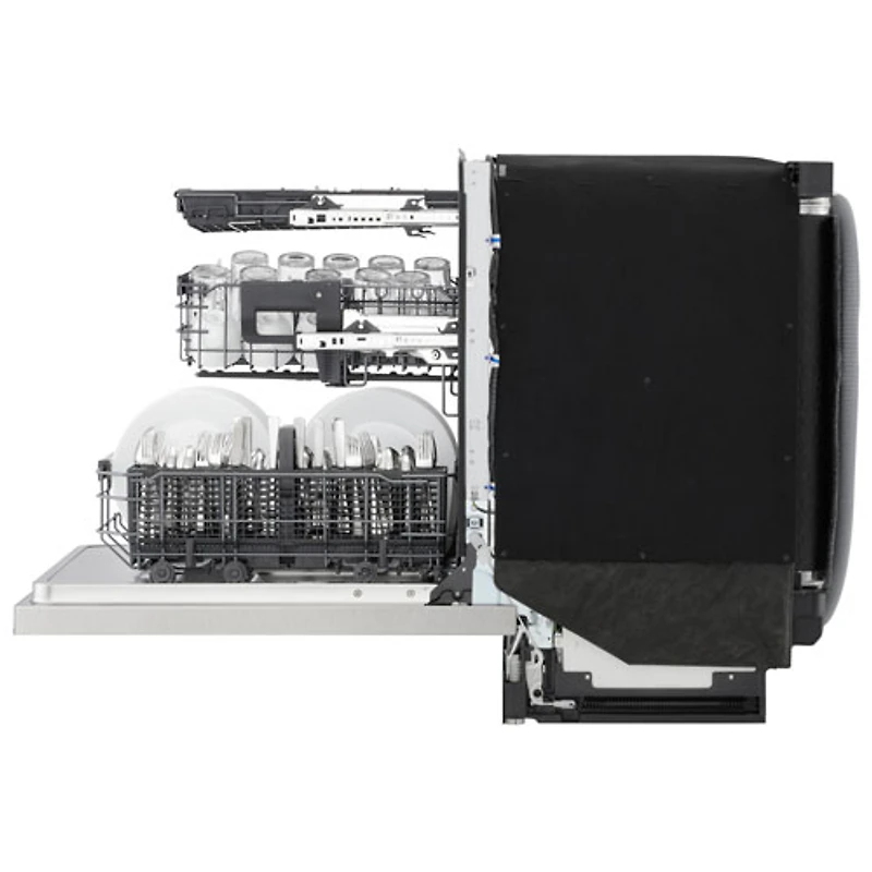 Lave-vaisselle encastrable 24 po 39 dB avec troisième panier FlushFit de LG (LDNTH862S) - Acier inoxydable