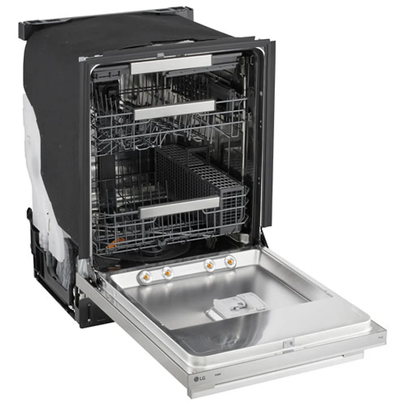Lave-vaisselle encastrable 24 po 39 dB avec troisième panier FlushFit de LG (LDNTH862S) - Acier inoxydable