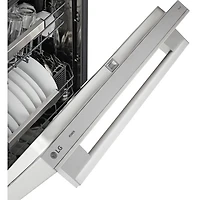 Lave-vaisselle encastrable 24 po 39 dB avec troisième panier FlushFit de LG (LDNTH862S) - Acier inoxydable