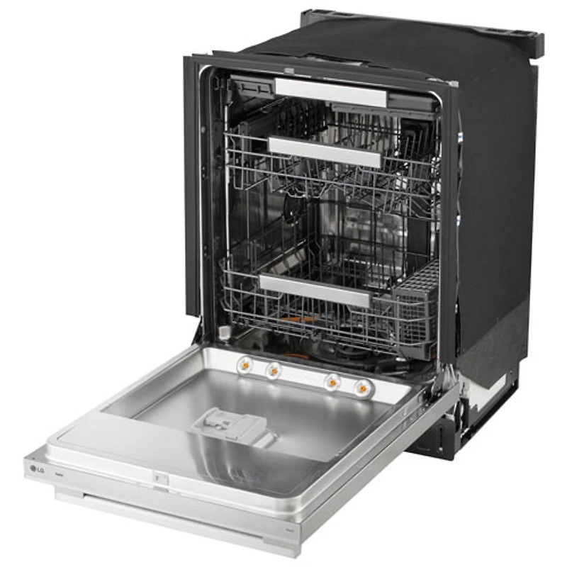 Lave-vaisselle encastrable 24 po 39 dB avec troisième panier FlushFit de LG (LDNTH862S) - Acier inoxydable