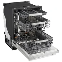 Lave-vaisselle encastrable 24 po 39 dB avec troisième panier FlushFit de LG (LDNTH862S) - Acier inoxydable