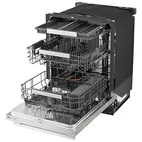 Lave-vaisselle encastrable 24 po 39 dB avec troisième panier FlushFit de LG (LDNTH862S) - Acier inoxydable