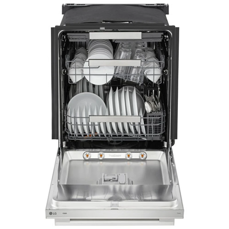 Lave-vaisselle encastrable 24 po 39 dB avec troisième panier FlushFit de LG (LDNTH862S) - Acier inoxydable
