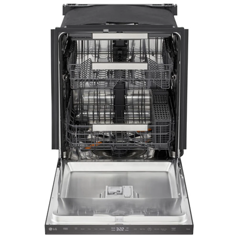 LG FlushFit 24" 44dB Built-In Dishwasher with Third Rack (LDNPM654D) - Black Stainless Steel