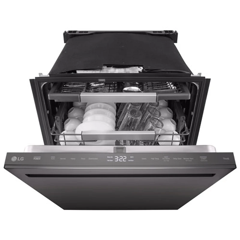 LG FlushFit 24" 44dB Built-In Dishwasher with Third Rack (LDNPM654D) - Black Stainless Steel