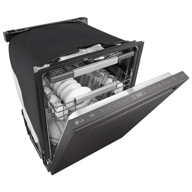 LG FlushFit 24" 44dB Built-In Dishwasher with Third Rack (LDNPM654D) - Black Stainless Steel