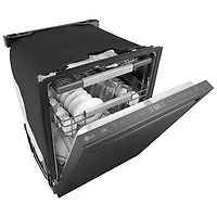 LG FlushFit 24" 44dB Built-In Dishwasher with Third Rack (LDNPM654D) - Black Stainless Steel